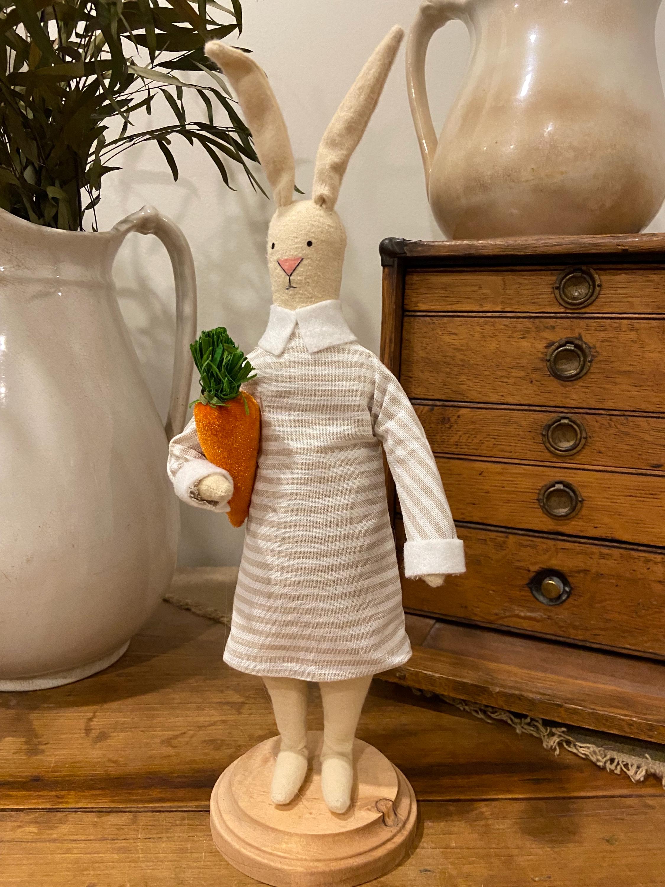 Primitive Rabbit Spring Primitive Rabbit Spring Easter Decor, Handmade Folk Art - Etsy