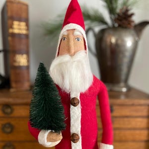 Handmade Santa Rustic Christmas Decor Primitive Folk Art