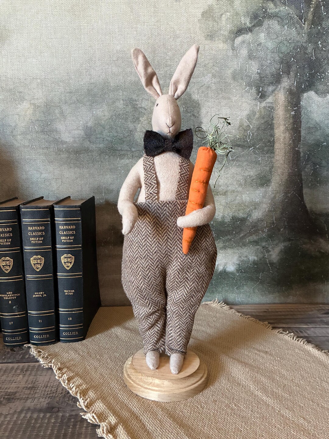 Primitive Rabbit Handmade Folk Art - Etsy