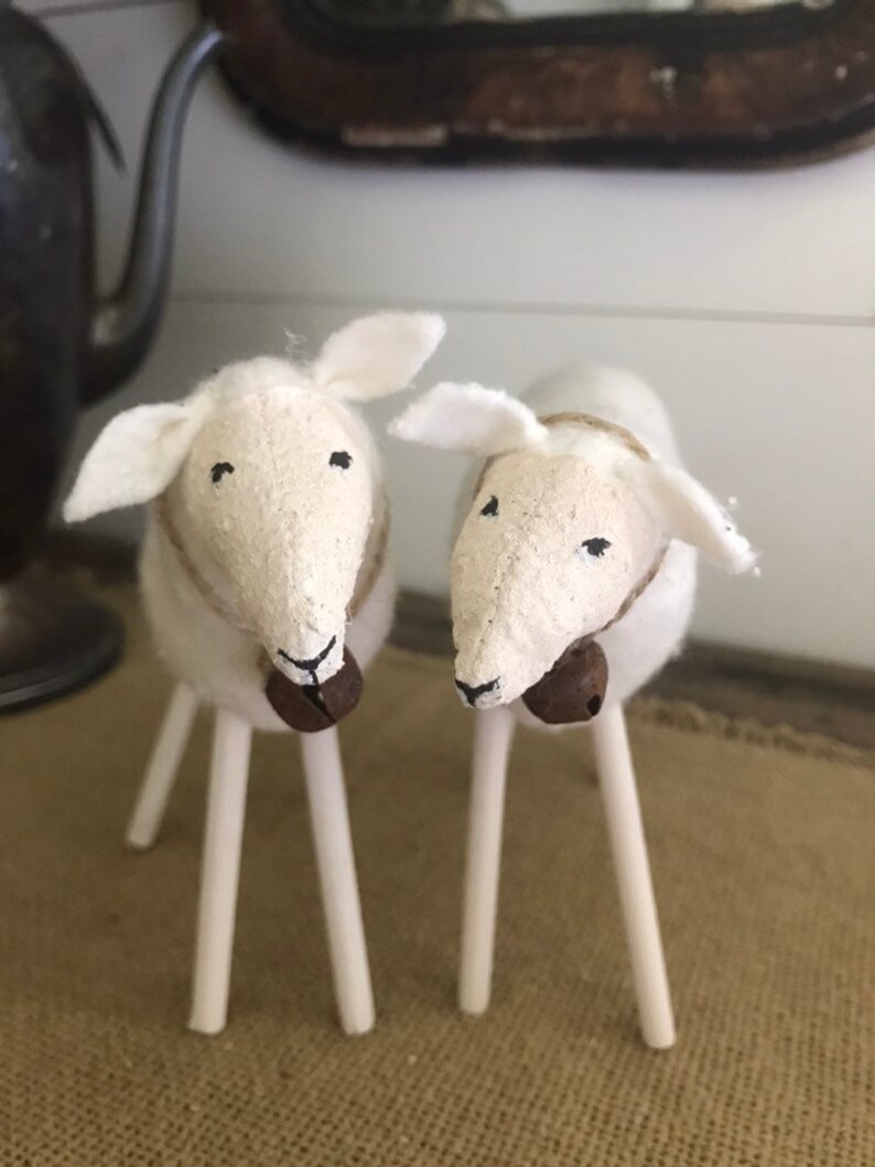 Primitive Sheep Decor Handmade Etsy