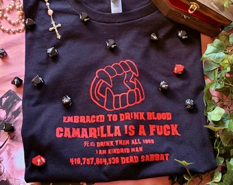 Camiseta con el meme de Vampiro: La Mascarada
