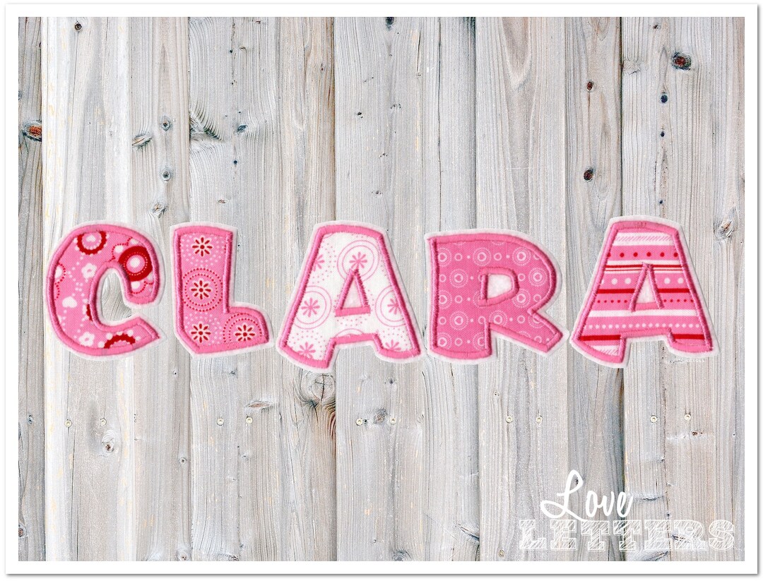 From 6.20 Euros Name Made of Ironon Letters Pink From 3 Etsy UK