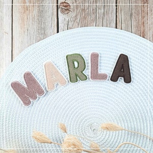 Letter patches made of terry cloth, iron-on letters appliqué in seven colors, can be ironed on image 10