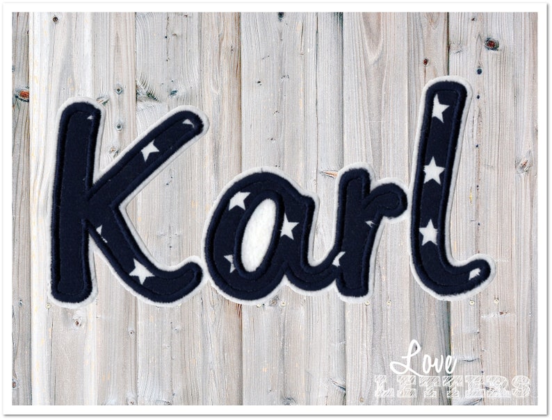 From 7.80 euros: iron-on name, from 3 letters, cursive. image 8