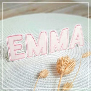 Flauschige Buchstaben Aufnäher, Bügelbuchstaben Plüsch, 10 Farben