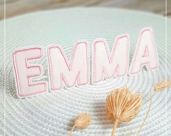 Fluffy letter patches, iron-on plush letters, 10 colors