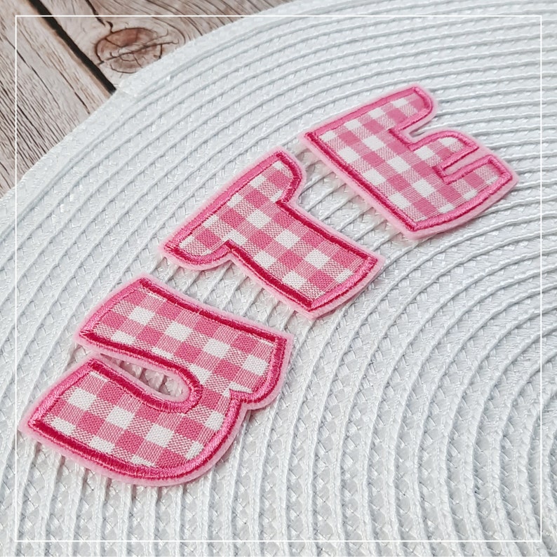 From 7.70 euros: Iron-on fabric letters, from 3 letters image 1