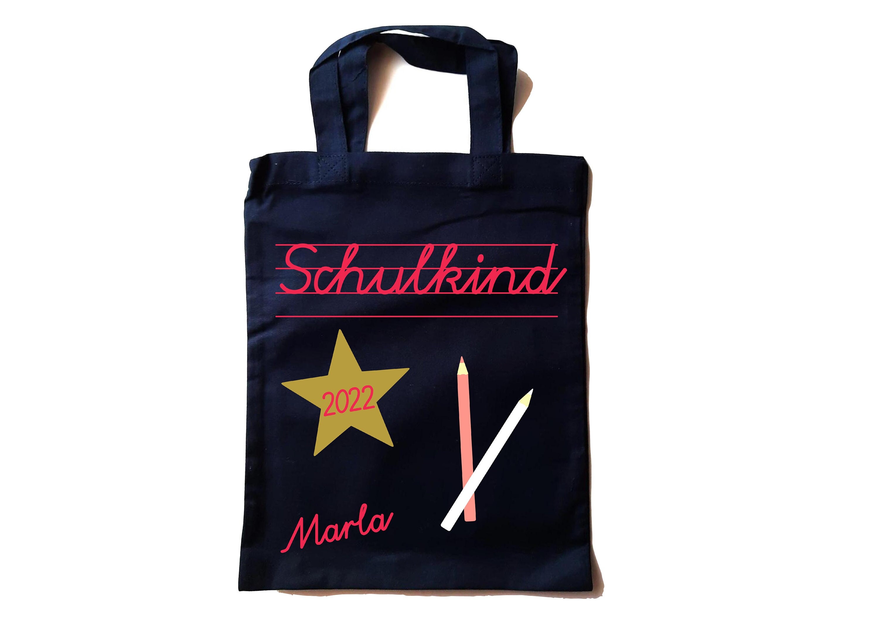 Handle bag school child 2023 with name, cotton, personal gift for the start of school