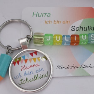 Gift back to school keychain personalized / desired name / lucky charm back to school / gift for boys / gift set