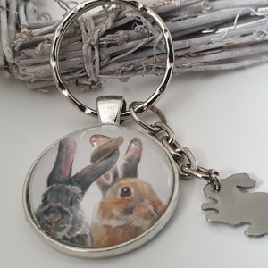 Bunny keychain / rabbit / gift for women / girlfriend / gift set