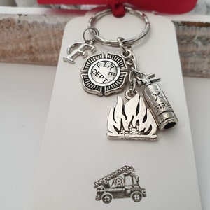 Fire brigade keychain personalized / gift for men / boyfriend / gift set