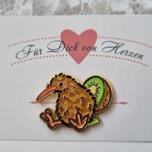 Kiwi Emaille Pin / Geschenk für Frauen / Männer / Geschenkset