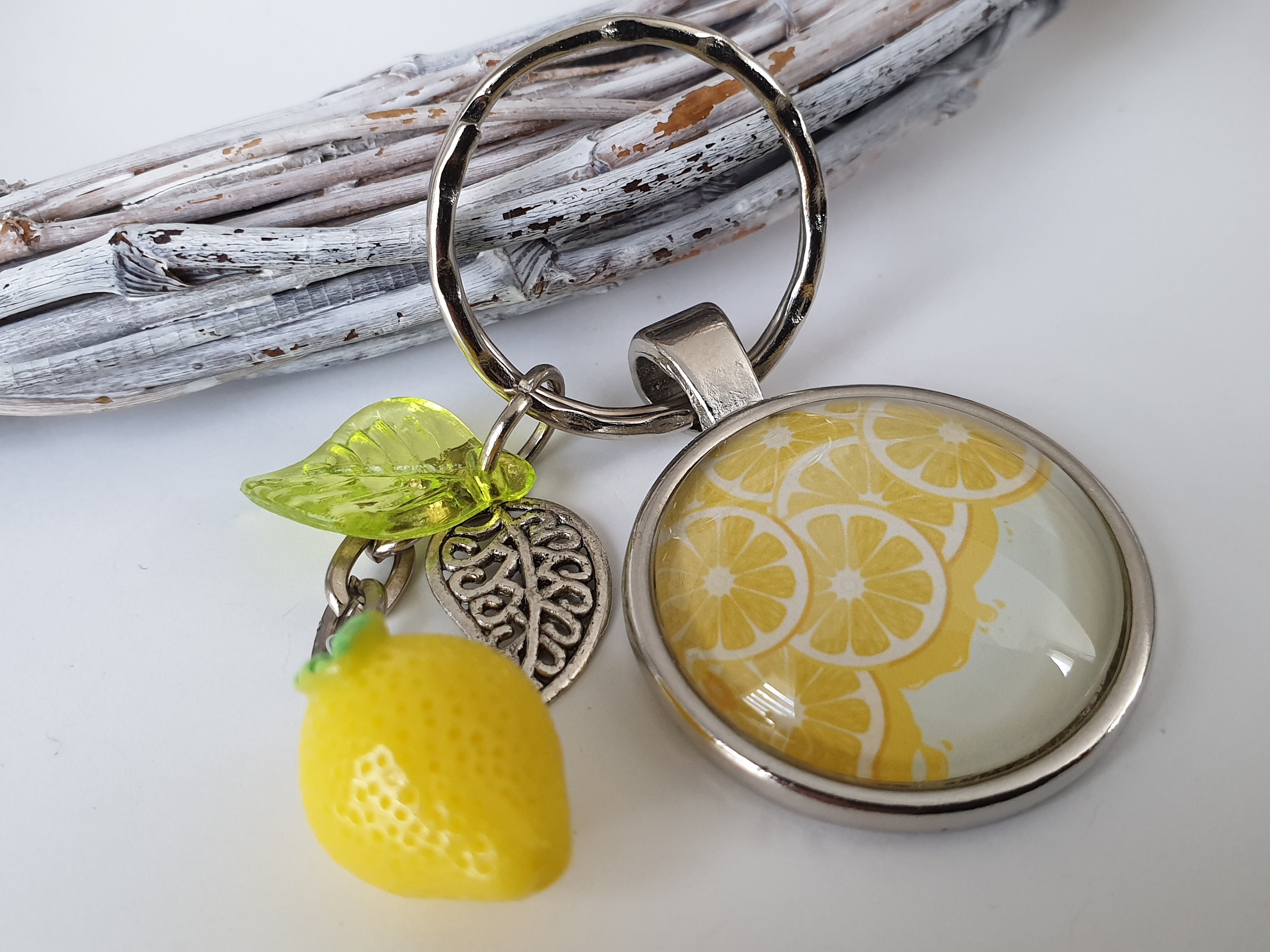 Zitrone Obst Frucht Schlüsselanhänger Schaumstoff Glücksbringer
