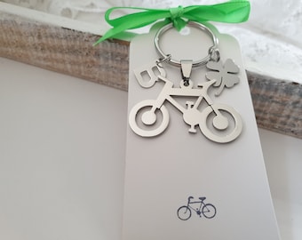 Fahrrad Schlüsselanhänger personalisiert / Geschenk für Männer / Freund / Geschenkset