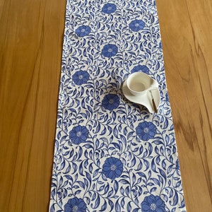 French, Moroccan summer, table runner, 100% linen image 6