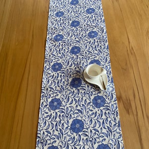 French, Moroccan summer, table runner, 100% linen image 7