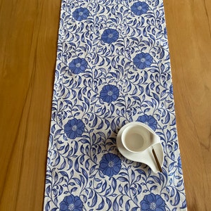 French, Moroccan summer, table runner, 100% linen image 8