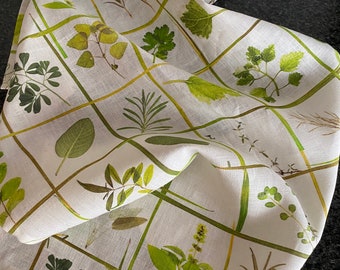 Kitchen towels, tea towels, kitchen herbs, 100% linen