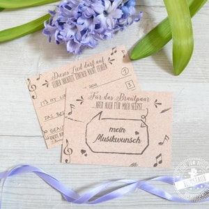 Musikwunschkarten DJ Karten für die Hochzeit, Karten für die Musikwünsche der Hochzeitsgäste, mein Liedwunsch für die Hochzeitsparty, Sketch