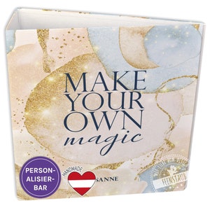 Ordner personalisiert, Aktenordner, Sammelmappe, A4 Ordner, Motivordner Magic, Mappe mit Zweck und Datum personalisierbar, handmade