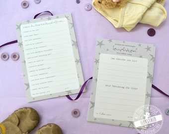 Time capsule cards baby, 20x wishes advice predictions to fill out, time capsule gift for birth, baptism and 1st birthday
