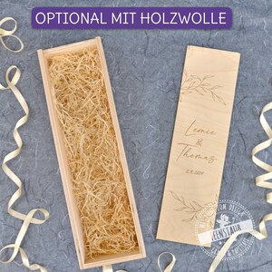 Weinkiste mit Schiebedeckel, gravierte Holzbox
