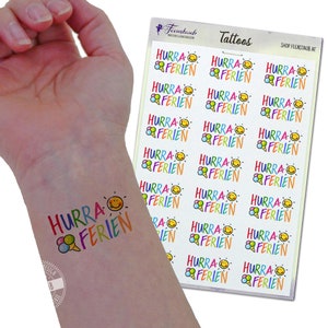 Idee regalo per l'inizio delle vacanze con tatuaggi per bambini, regalo per le vacanze estive, regalo per insegnanti, tatuaggi temporanei, tatuaggi staccabili, regalo per pagelle, bomboniera