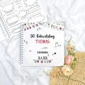 Personalized birthday guest book with questions | Guest album for guests to fill out | Ring-bound birthday guest book 25x25 product logo