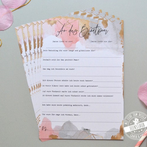 Guest Book Cards With Questions to Fill In Guest Book Etsy