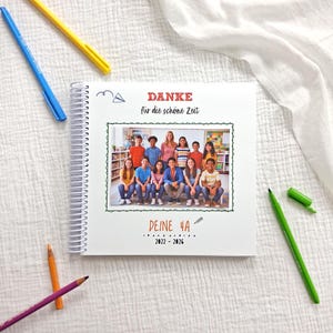 Abschiedsgeschenk Grundschule | Abschiedsbuch Lehrerin personalisiert | Erinnerungsbuch für Lehrer mit Steckbriefen der Schüler