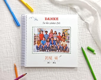 Abschiedsgeschenk Grundschule | Abschiedsbuch Lehrerin personalisiert | Erinnerungsbuch für Lehrer mit Steckbriefen der Schüler