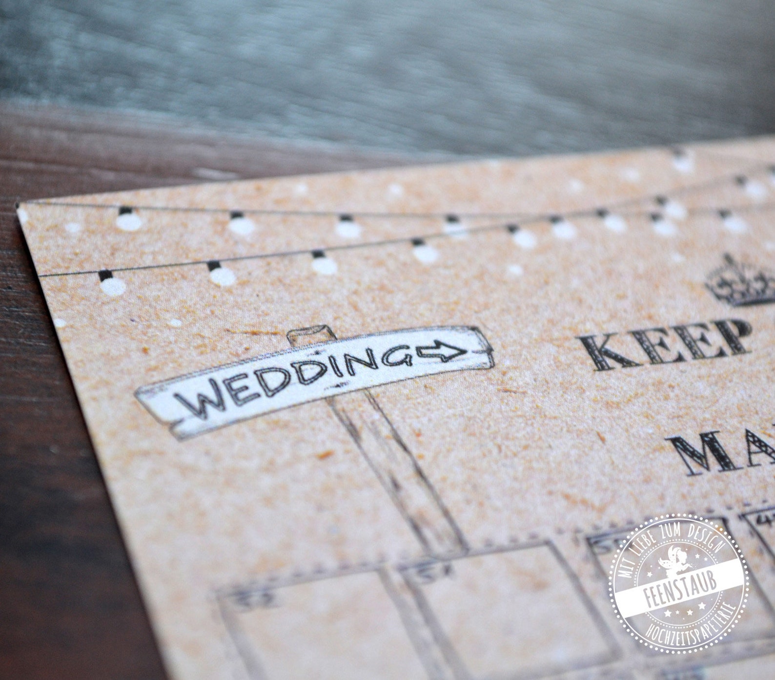 Hochzeits Countdown Noch 100 Tage Hochzeitskalender für die Etsy.de