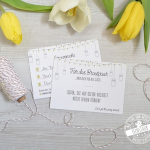 Biglietti d'auguri musicali per il matrimonio, cartoline dj per auguri musicali al dj, auguri musicali al matrimonio da compilare per gli invitati, lampada di design