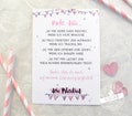 Godmother thank you card as a gift, unisex text, for godmother, thank you for the baptism, being a godfather, pink pennant chain, life path accompaniment product logo