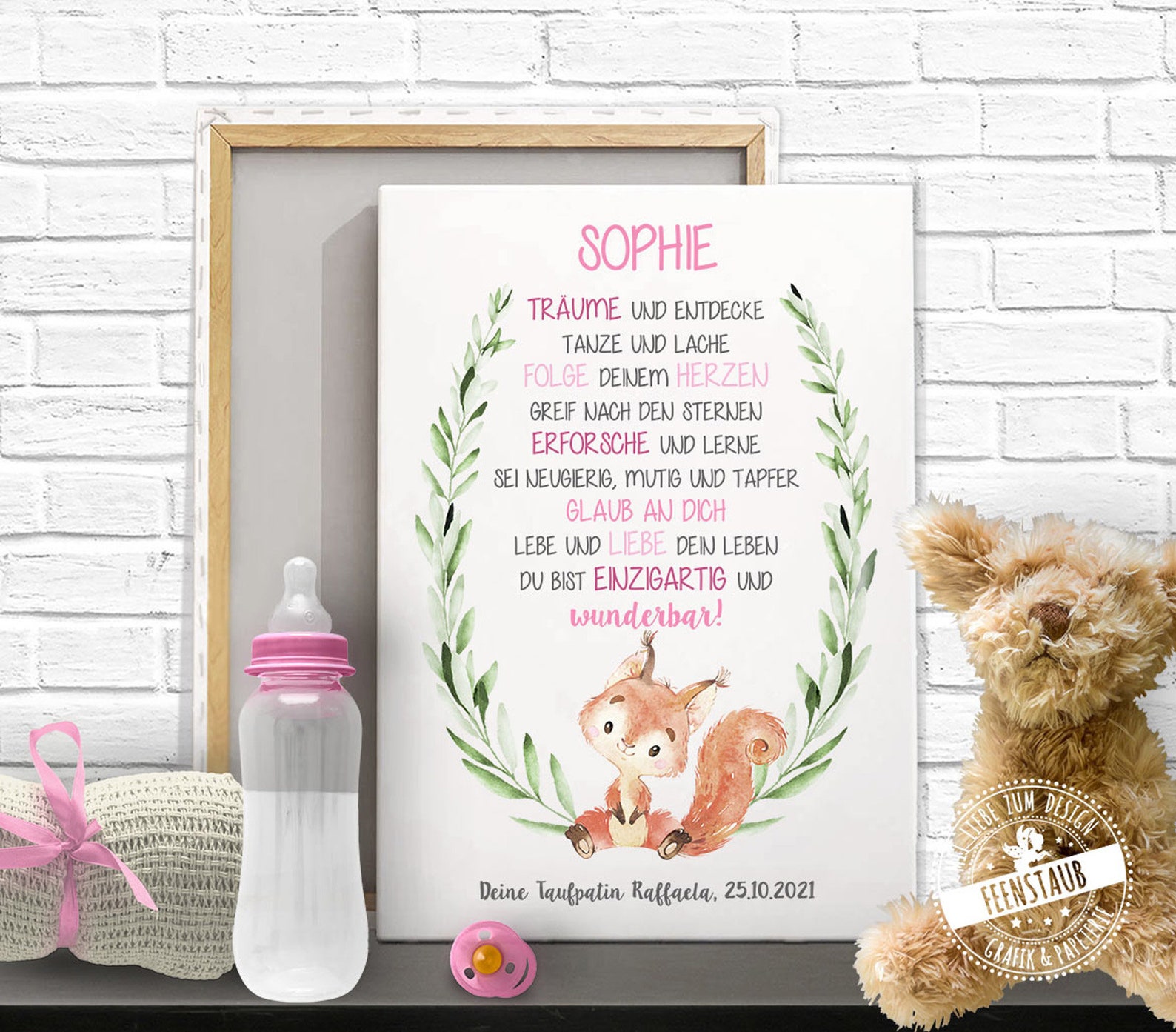 Patenbrief Taufbrief Spruch wundervoll Geschenk Taufe für Etsy