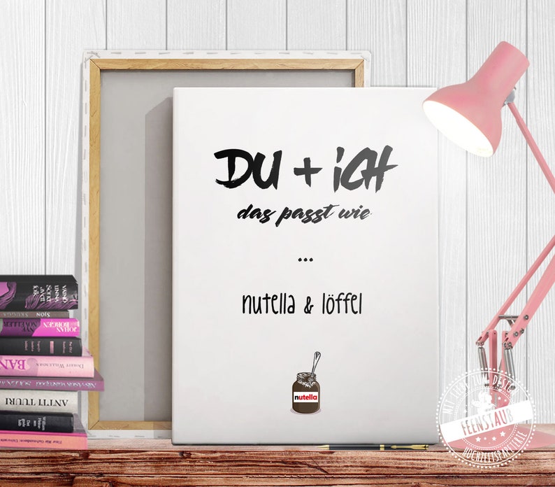 Du und ich wie Nutella und Löffel Spruch wir passen zusammen Etsy