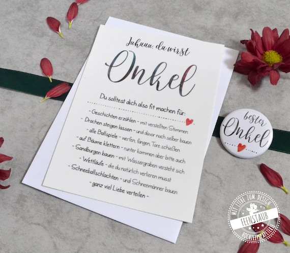 Du Wirst Onkel Schwangerschaft Verkunden Babyankundigung Mit Etsy