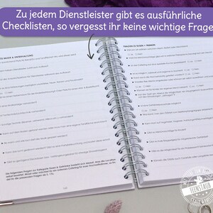 Puede incluir: Una lista de verificaci&oacute;n para la planificaci&oacute;n de eventos con enfoque en la m&uacute;sica y el entretenimiento, la comida y las bebidas. La lista de verificaci&oacute;n est&aacute; impresa en papel blanco con encuadernaci&oacute;n en espiral. El texto est&aacute; en alem&aacute;n.