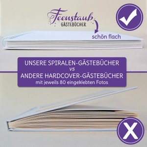 Gästebuch für die Hochzeit, mit vorgedruckten Fragen zum Ausfüllen, personalisierbar, Hochzeitsgästebuch Eukalyptus Hardcover Buchdeckel Bild 3