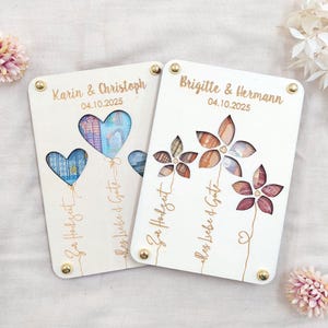 Geldgeschenk Wunscherfüller Hochzeitsbillet | personalisiertes Hochzeitsgeschenk | Hochzeit Geschenkverpackung mit Gravur | Geld verschenken