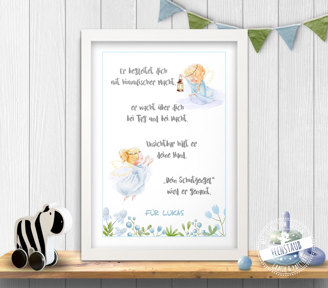 Schutzengel zur Taufe oder Geburt Geschenk von Taufpate Etsy.de