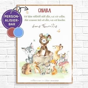Peetouderbrief, doopbrief dierenfamilie, doopcadeau voor petekind, foto van kinderkamer als souvenir, persoonlijk doopcadeau