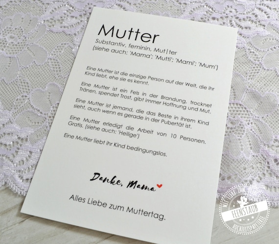Mama, Du Bist Die Beste" - Glückwunsch-Karte Aus Holz Mit Blumenherz Zum Muttertag | Kreative Feder