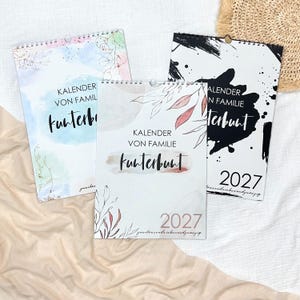 Gepersonaliseerde familiekalender 2027 | A3-wandkalender met 2-5 kolommen | Familieplanner