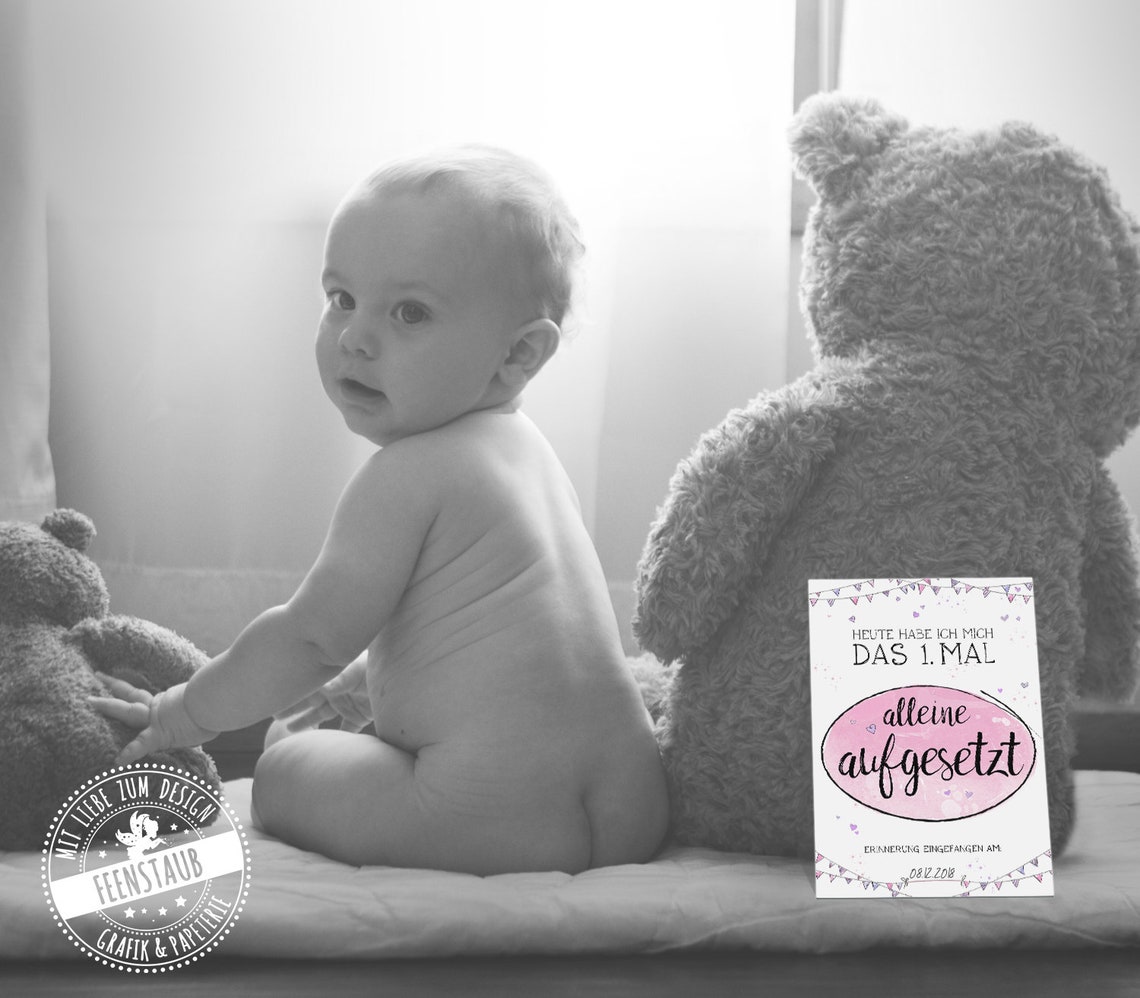 Baby Meilenstein Karten fürs erste Jahr große Schritte erste Etsy