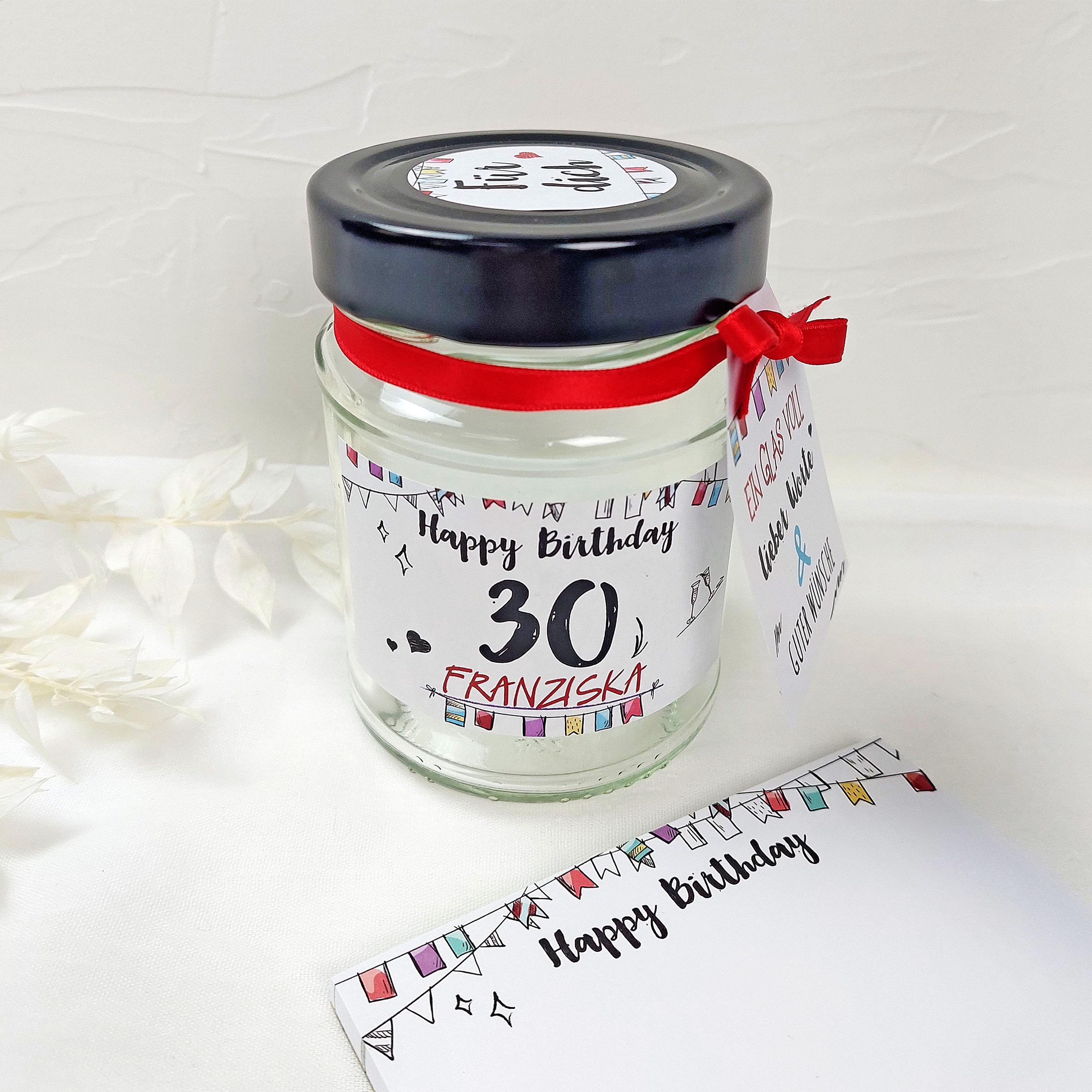 Wunschglas zum Geburtstag personalisiert | Glückwünsche sammeln | Alternative zum Gästebuch