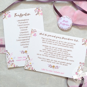 Regalo per madrina, set di biglietti di ringraziamento, biglietto carino per madrina con bottone, vuoi essere madrina, biglietto per battesimo