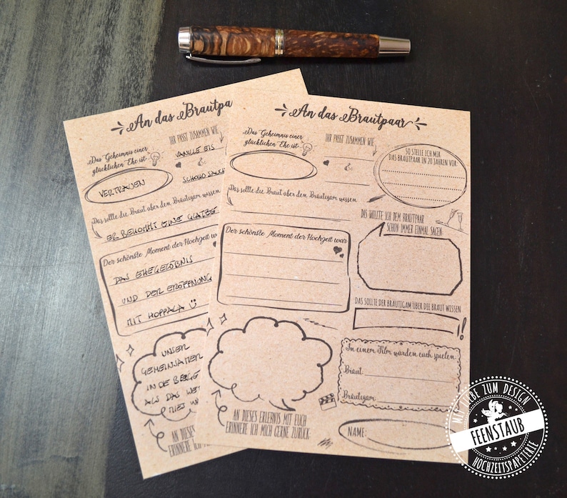 Guest Book Cards With Questions to Fill In Guest Book Etsy