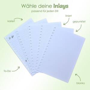 Notizbuch mit Spiralbindung, personalisiert mit Spruch und Namen, A5 Notizbuch Inlays wählbar liniert, kariert, To-Do's, blanko, gepunktet