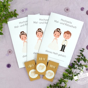 Mini libro di attività da colorare per matrimonio personalizzato stampabile  Favor Kids 4,25 x 5,5 MODELLO PDF o JPEG -  Italia